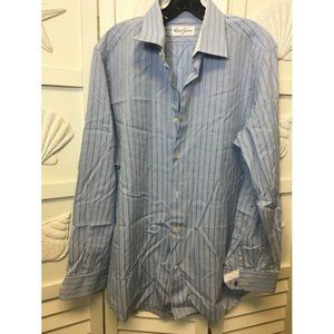 ROBERT GRAHAM EST.01 MENS SHIRT 41/16 BLUE CHECK EUC LONG SLEEVE 100% COTTON